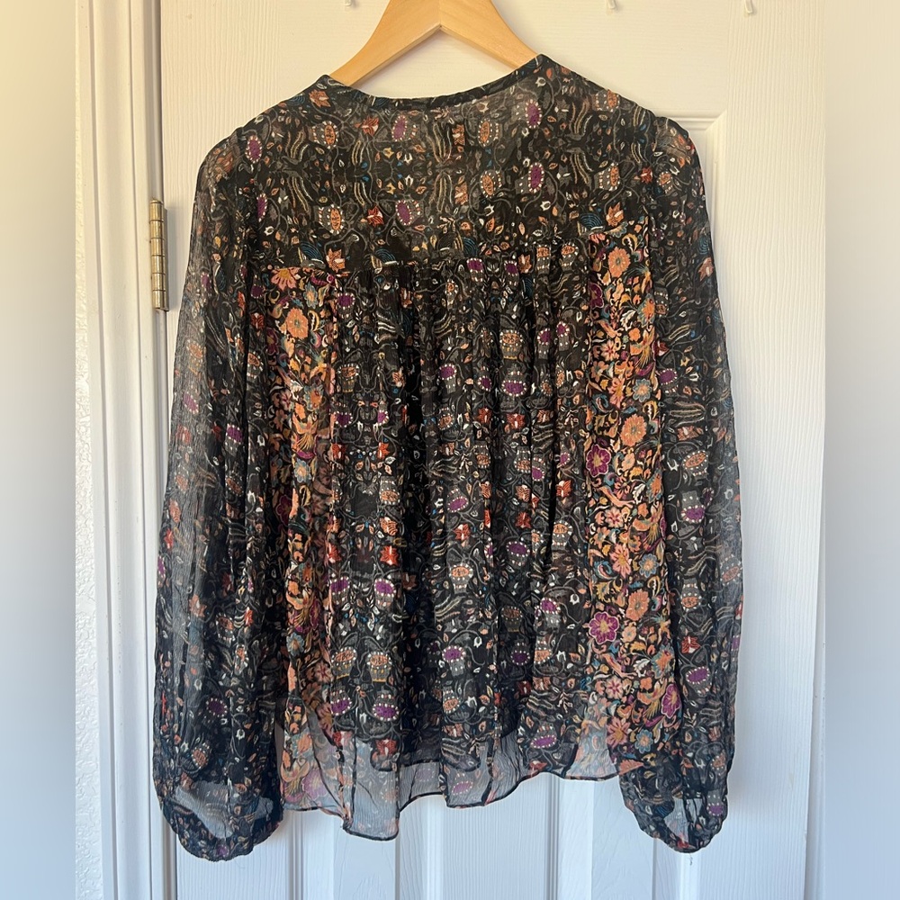Black AMETISSAE Lurex Silk Top  ISABEL MARANT - Size 36 - Picture 10 of 15